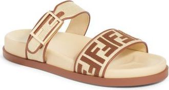 Fendi Feel Slide Sandal in Brown at Nordstrom, Size 36.5