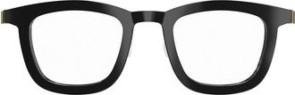 Lindberg Black Acetanium 1065 Acetate-Titanium Blend Square Sunglasses