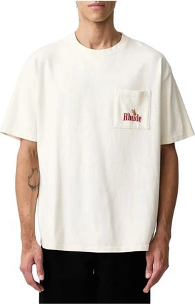 Rhude American Spirit Pocket T-shirt - Heren - Tops - Beige - Maat: M Katoen