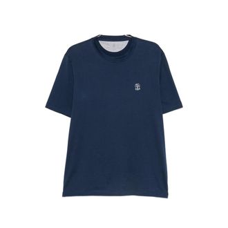 Brunello Cucinelli Logo-embroidered Crew-neck T-shirt