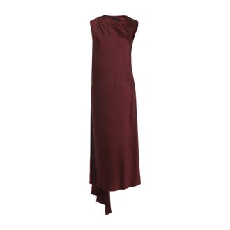 Max Mara Maroon Edolo Midi Dress
