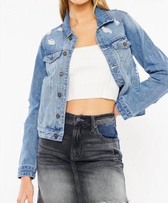 Kancan Classic Trucker Jacket In Medium Wash