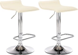 Clp Set De 2 Taburetes Dyn En Cuero Pu Crema
