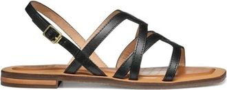 Geox D Sozy QC - Dames - Sandalen - Zwart - 36 EU - Leer - Schoenen
