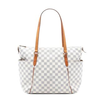 Louis Vuitton Pre-owned Tote Bags, female, White, Size: ONE SIZE Pre-owned Damier Azur Canvas Tote Bag