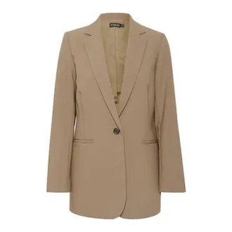 Soaked In Luxury Walnut Blazer for Women - female - Soaked in Luxury - Blazers - Brown - 2XL - Jackets