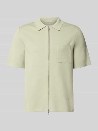 Sams&oslash;e & Sams&oslash;e Slim Fit Poloshirt mit Zweiwege-Rei&szlig;verschluss Modell RICO in Mint, Gr&ouml;&szlig;e XXL