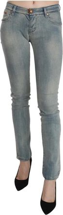 Plein Sud Jenius Mid Waist Skinny Denim Jeans - Dames - Skinny Jeans - Blauw - W26 - Denim - Jeans