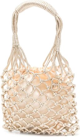 Twin-Set mini lurex tote bag - Gold