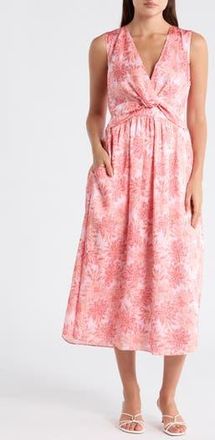 Derek Lam Tamara Sleeveless Midi Dress in Pink Garden at Nordstrom Rack, Size 00