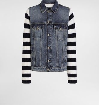 Dolce & Gabbana Denim Jacket - Man Denim Multi-colored 56