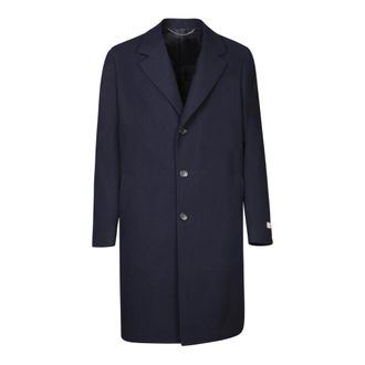 Canali Klassieke jas met drie knopen - Heren - Mantel - Blauw - 3XL - Wol - Jassen