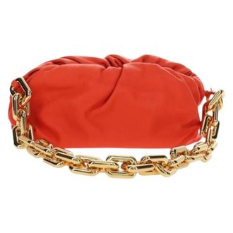 Bottega Veneta Pre-owned Schoudertas - Dames - Pre-owned - Oranje - Maat: ONE Size Leer
