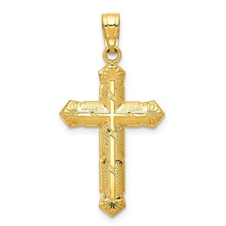 Diamond2Deal 10k Yellow Gold Passion Cross Pendant