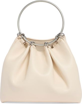 BCBGeneration Ring Top Handle Clutch in Ivory at Nordstrom Rack