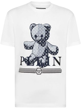 Philipp Plein Teddy Bear cotton T-shirt - White