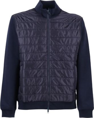 Fay Felpa Trapuntata - Heren - Bomber jackets - Blauw - XL - Katoen - Jassen