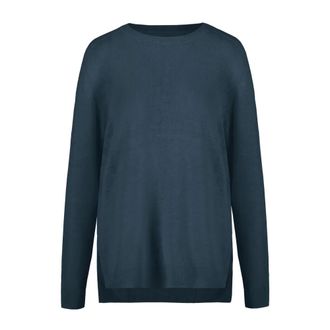 Bomboogie Round-neck Knitwear, female, Blue, Size: XL Mw8589Tn06 Linen Sweater