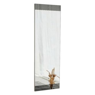 Dmora Espejo Siliqua, Forma Rectangular, Tipo De Pared, Estructura Transparente, 40x120h Cm Blanco