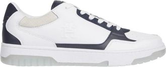 Tommy Hilfiger Locker Sneakers - Heren - Sneakers - Wit - 44 EU - Leer - Schoenen
