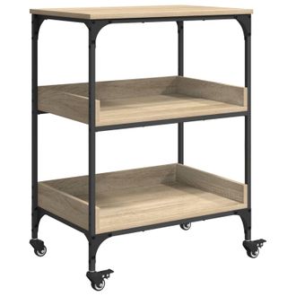 vidaXL Carro De Cocina Roble Sonoma 60 X 41 X 80,5 Cm Vidaxl