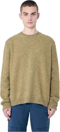 Maison Margiela Wollen Crewneck Trui - Heren - Ronde hals truien - Bruin - L - Wol - Truien & Vesten