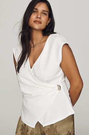 Maeve Hardware Wrap Top