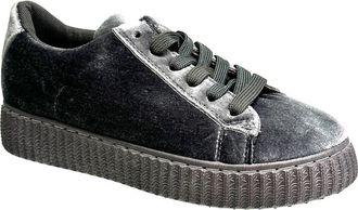 Ninety Union Frenzy Velvet Platform Sneaker in Grey at Nordstrom Rack, Size 6