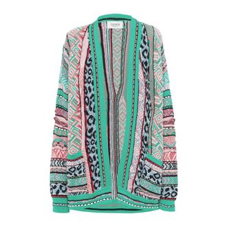 Laneus Cardigans, female, Multicolor, Size: 2XS Patterned V-neck Cardigan