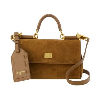 Dolce & Gabbana My Sicily Mini - Dames - Tassen - Bruin - Maat: ONE Size Leer