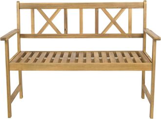 Habitat et Jardin Banco De Jard&iacute;n De Madera 120 Cm surabaya - 2 Plazas - Marr&oacute;n