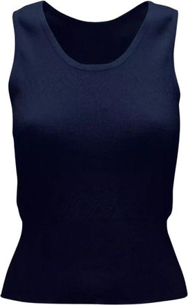 J.W.Anderson Pointelle Tank Top - Dames - Tops zonder mouwen - Blauw - S - Katoen - Tops