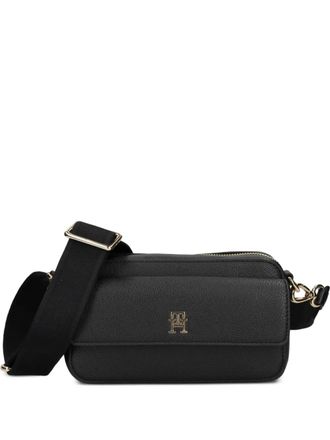Tommy Hilfiger zip-fastening flap cross body bag - Black