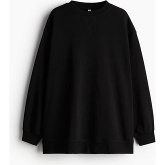 H&M Oversized Sweatshirt in Black at Nordstrom, Size Xx-Large