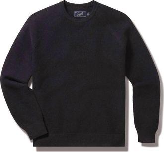 Grayers Mens Ernest Cotton Cashmere Crew Sweater In Charcoal