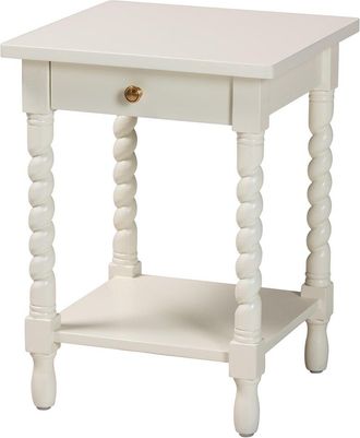 Baxton Studio Niklas Nightstand With Twisted Legs