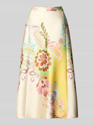 Herzen&rsquo;s Angelegenheit Midirock aus Satin im Allover-Look in GELB, Gr&ouml;&szlig;e 34