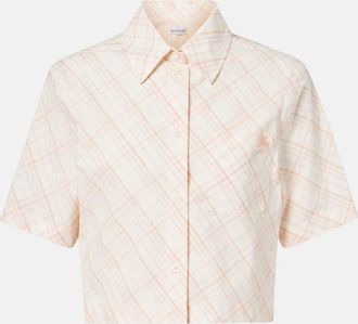 Burberry Camicia cropped Burberry Check