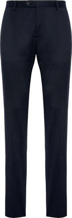 Boggi Milano Broeken, Heren, Blauw, XS, Wol, Broek van Stretch Gebreide Wol