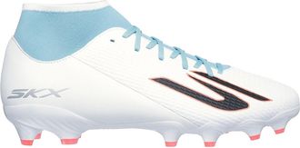 Skechers SKX_2 Academy voetbalschoenen voor heren, voor harde ondergrond (Wit/blauw)