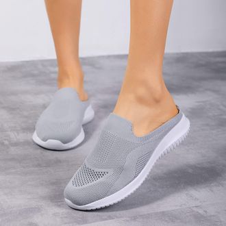 Generic Womens Comfy Orthopedic Walking Shoes Casual Lightweight Slip-On Knitted Sneakers Comfortable Fashion Flat Walking Shoes Breathable Slip On Arch Suppo