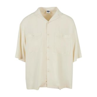Urban Classics Heren Oversized Resort Overhemd (Wit zand)