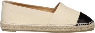 Castaner Raffia Espadrilles met Leren Inzetstuk - Dames - Espadrilles - Beige - 37 EU - Leer - Schoenen