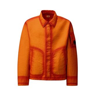 C.P. Company C.p. Company, Jassen, Heren, Oranje, M, Nylon, Feltro Bi-Film Short Jacket