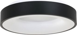 Steinhauer Plafón - Ringlede - negro - plástico metal - ø 48cm - Steinhauer