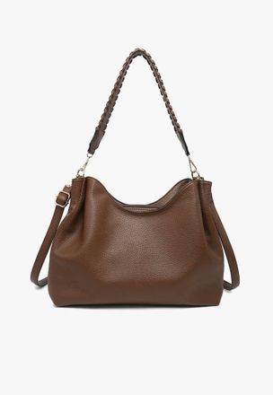 Jen & Co. Womens Grace Vegan Whipstitch Tote Bag In Brown