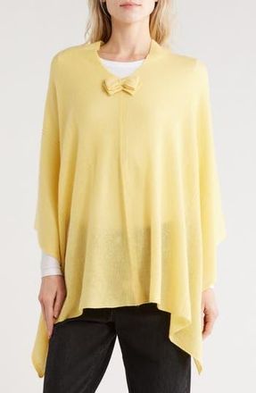 Portolano Cashmere Bow Poncho in Pale Banana at Nordstrom Rack