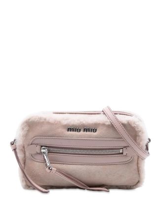 Miu Miu 2000-2010 Shearling and Suede Camera Bag crossbody bag - Pink
