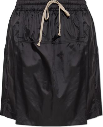 Rick Owens Geweven Kilt Shorts - Dames - Korte rokken - Zwart - XS - Polyester - Rokken