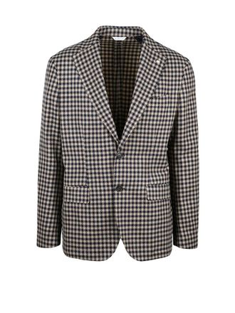 Manuel Ritz Manuel Ritz Wool/Cotton Jacket - Beige/Blue